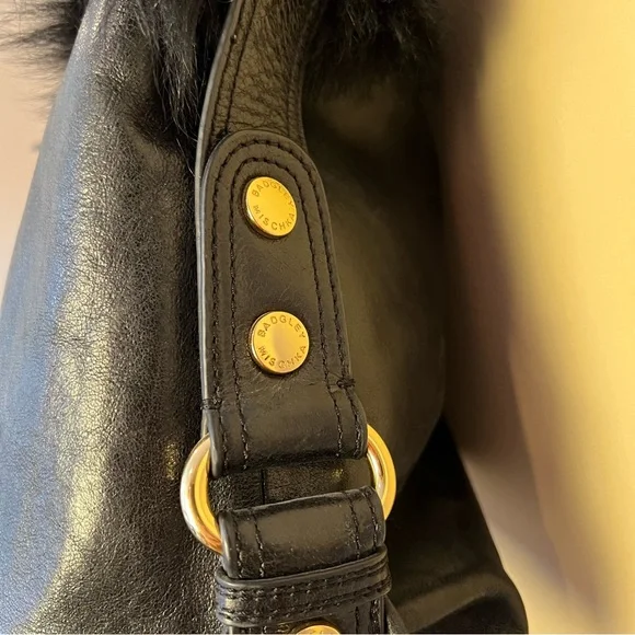 Badgley Mischka Furry Black Y2K Shoulder Bag - Picture 4 of 10